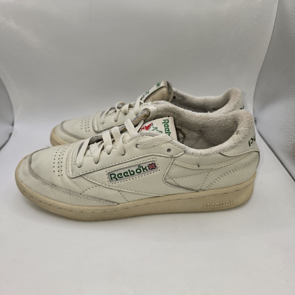 Reebok Club C 85 Vintage Women Size 7.5 Shoes Cream White Green